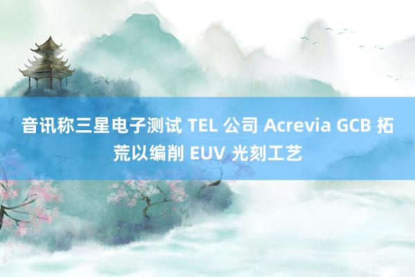 音讯称三星电子测试 TEL 公司 Acrevia GCB 拓荒以编削 EUV 光刻工艺