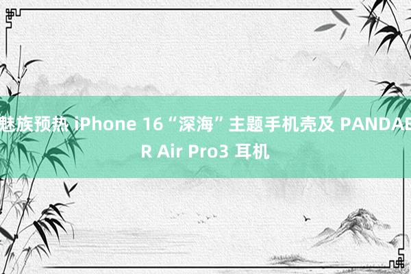 魅族预热 iPhone 16“深海”主题手机壳及 PANDAER Air Pro3 耳机